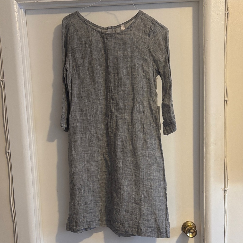 ❤️NWT Nuthatch Gray Linen Long Sleeve Dress Size Small